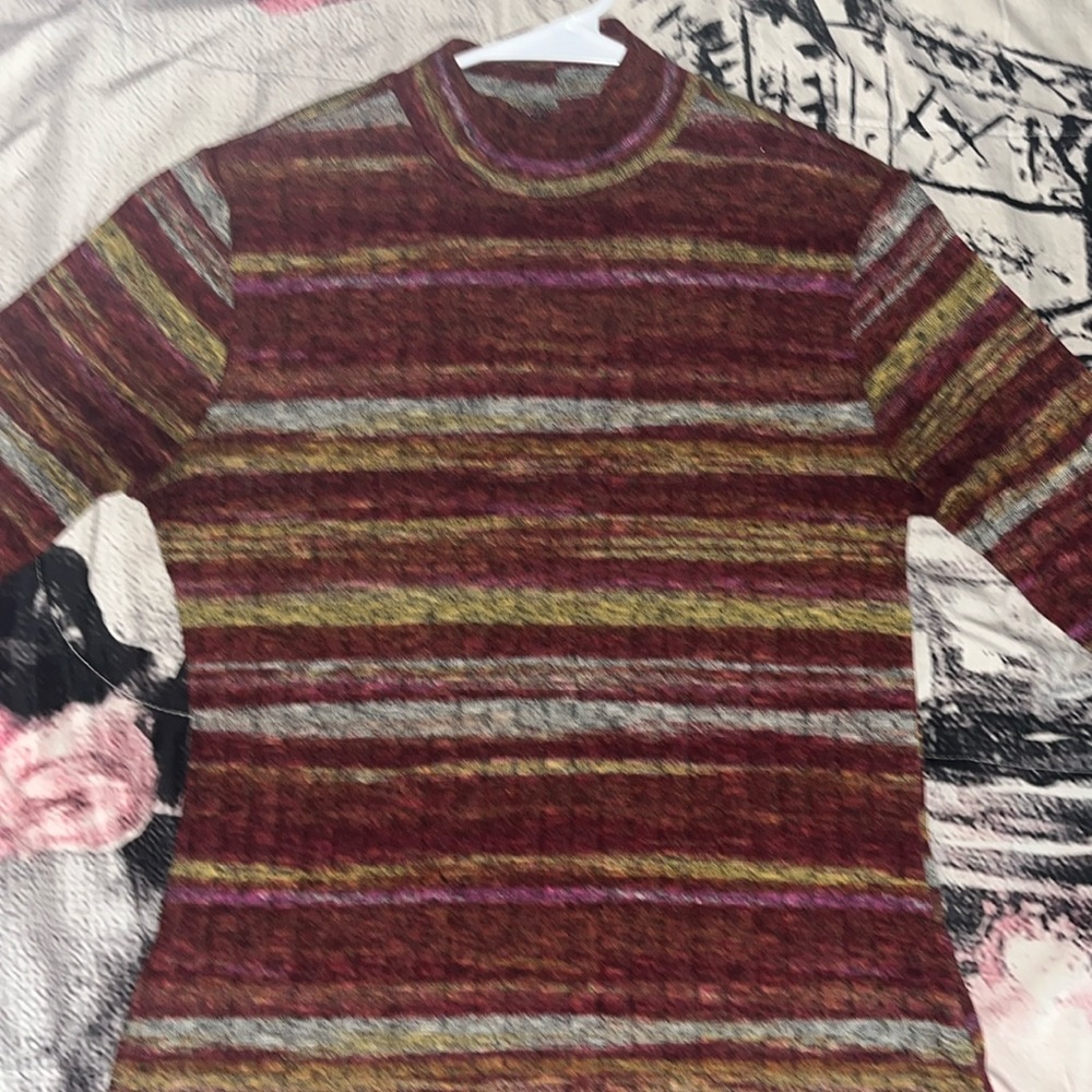 Cato Striped Turtle Neck